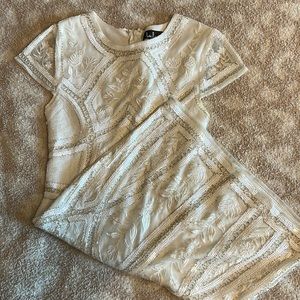 White bedazzled short Lulus dress. x-small